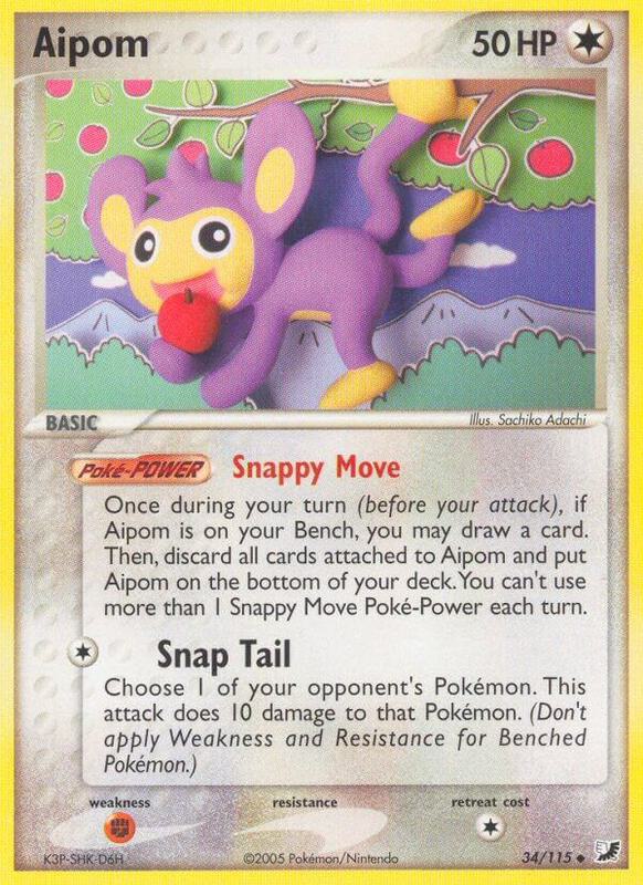 Aipom Pokemon card from Unseen Forces
