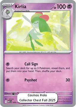 Kirlia Pokemon card from Mega Evolution Additionals