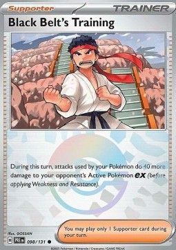 Black Belt's Training (Holo) Pokemon card from Prismatic Evolutions Additionals