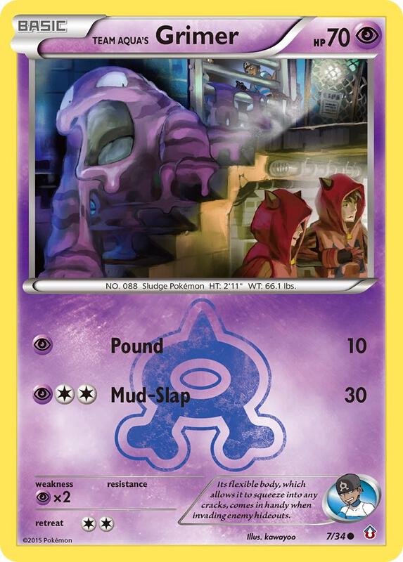 Team Aqua's Grimer Pokemon card from Double Crisis