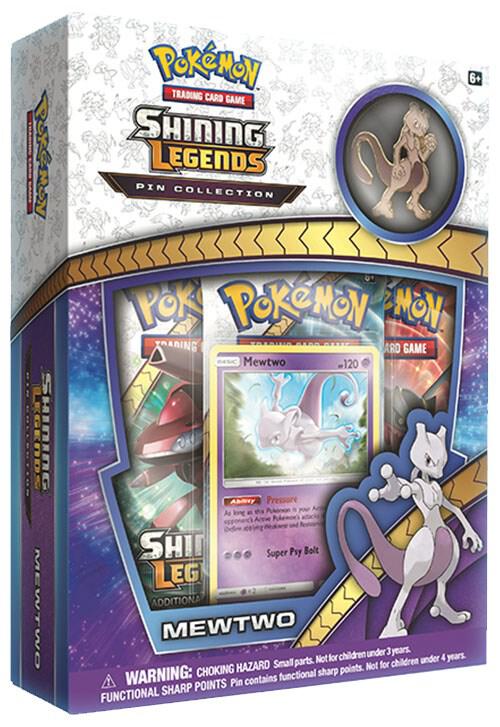 Shining Legends Pin Collection: Mewtwo Pokemon card from Shining Legends