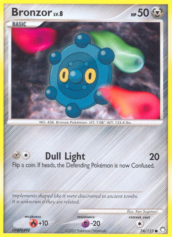 Bronzor Pokemon card from Mysterious Treasures