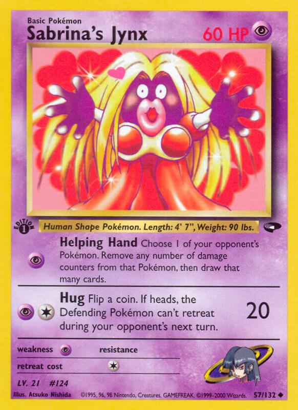 Sabrina's Jynx Pokemon card from Gym Challenge