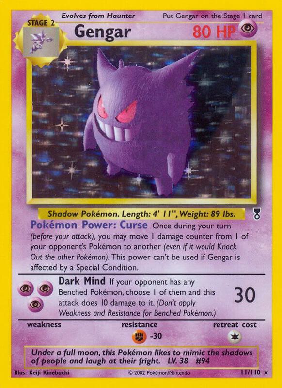 Gengar Pokemon card from Legendary Collection