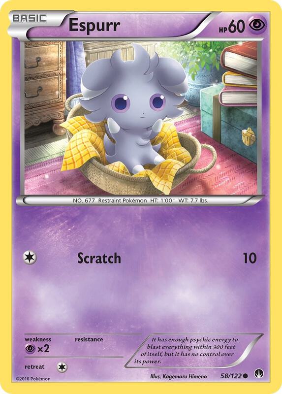 Espurr Pokemon card from XY - BREAKpoint