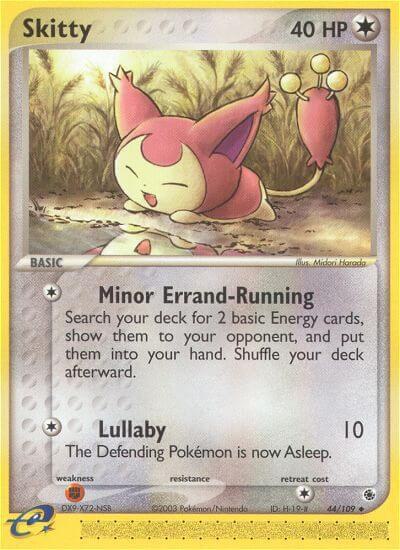 Skitty Pokemon card from Ruby and Sapphire