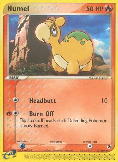 Numel Pokemon card from Ruby and Sapphire