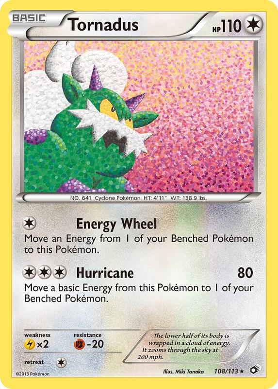 Tornadus Pokemon card from Legendary Treasures