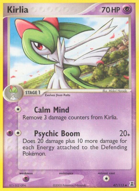 Kirlia Pokemon card from Delta Species