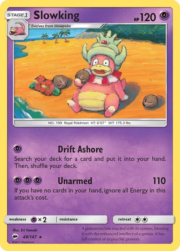 Slowking Pokemon card from SM - Burning Shadows