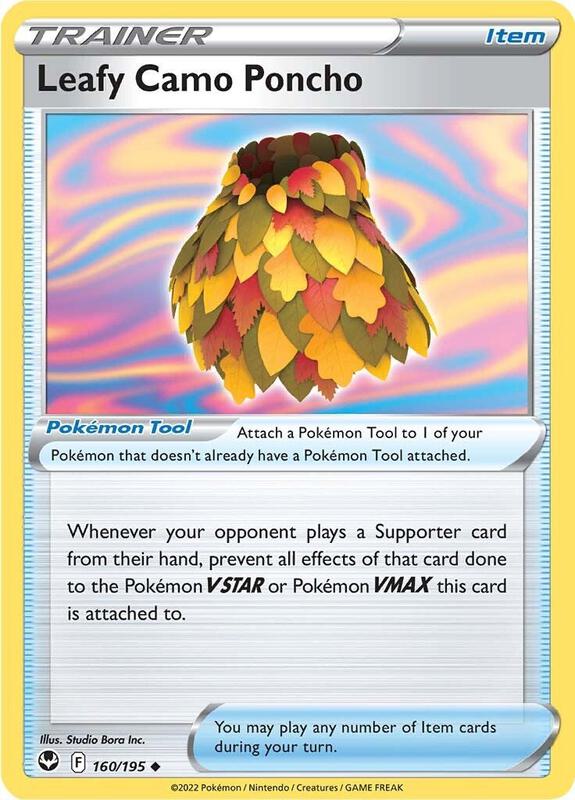 Leafy Camo Poncho Pokemon card from SWSH12: Silver Tempest