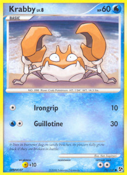 Krabby Lv.8 Pokemon card from Great Encounters