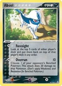 Absol Pokemon card from Holon Phantoms