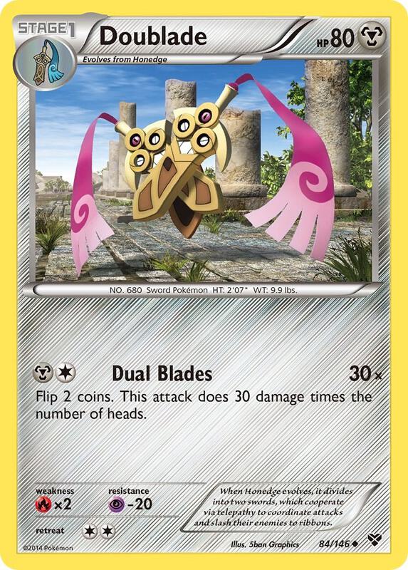 Doublade Pokemon card from XY Base Set