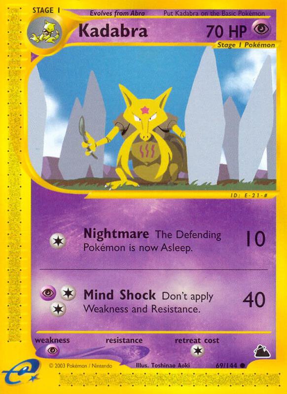 Kadabra Pokemon card from Skyridge