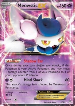 Meowstic EX Pokemon card from Generations