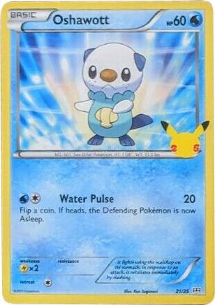 Oshawott Pokemon card from McDonald's 25th Anniversary Promos