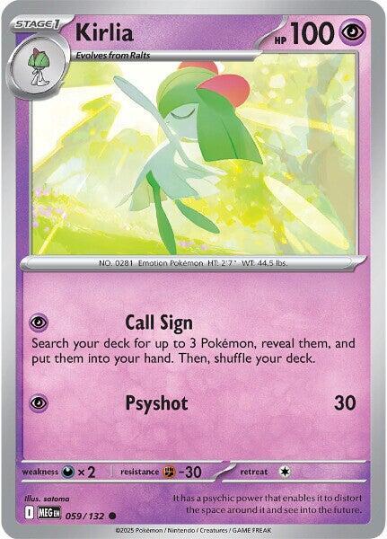 Kirlia Pokemon card from ME01: Mega Evolution