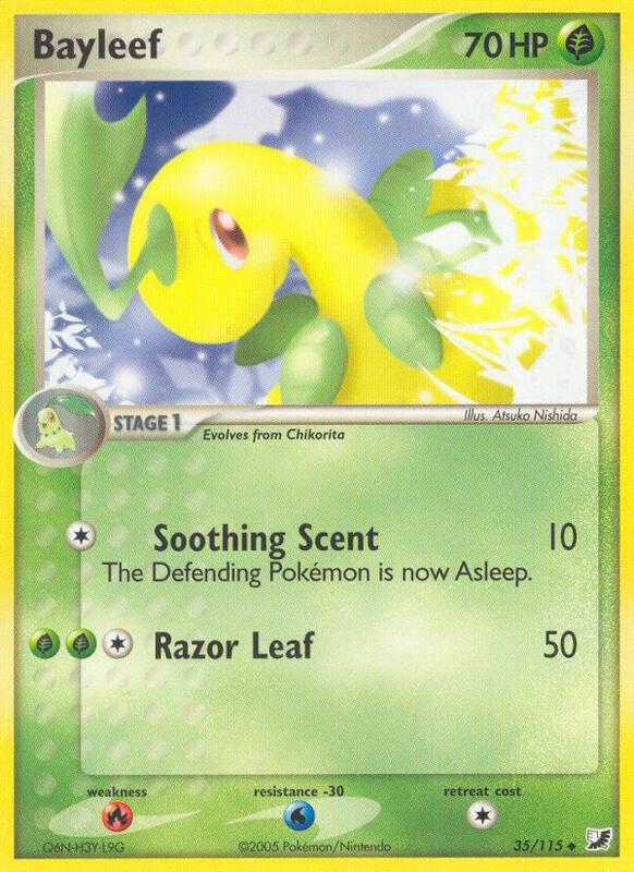 Bayleef Pokemon card from Unseen Forces