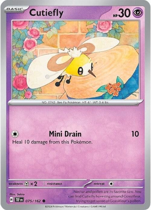 Cutiefly Pokemon card from SV05: Temporal Forces