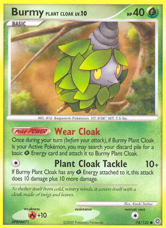 Burmy Plant Cloak Pokemon card from Secret Wonders