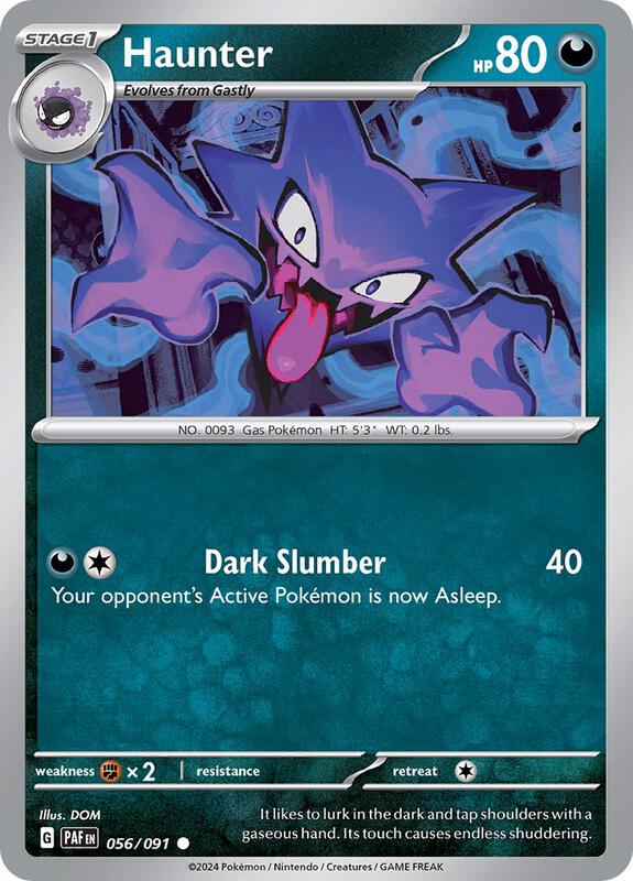 Haunter Pokemon card from SV: Paldean Fates