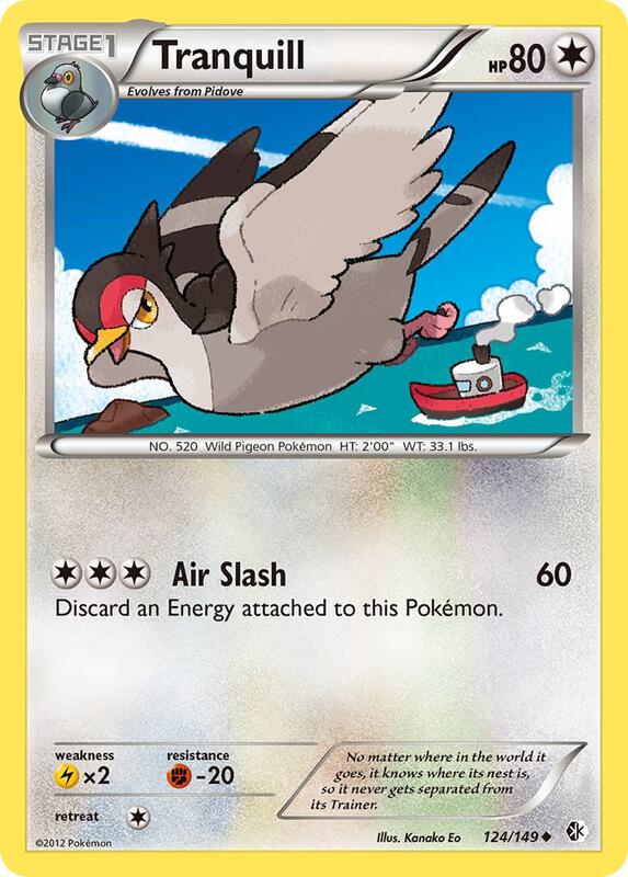 Tranquill Pokemon card from Boundaries Crossed