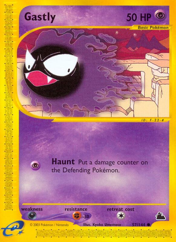 Gastly Pokemon card from Skyridge