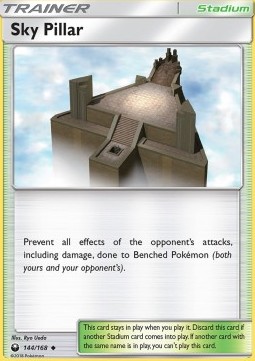 Sky Pillar Pokemon card from Celestial Storm