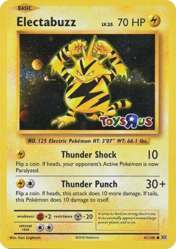 Electabuzz Pokemon card from Evolutions