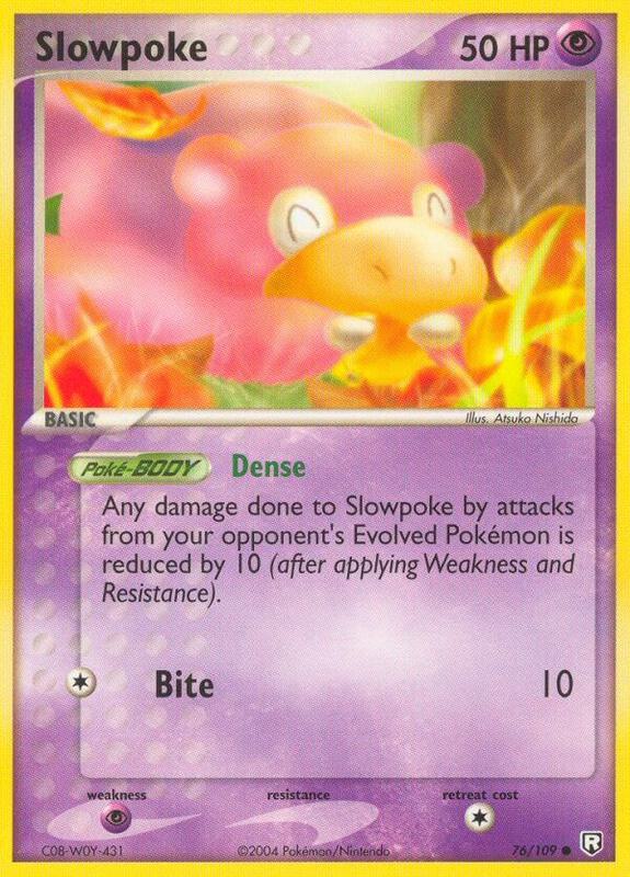Slowpoke Pokemon card from Team Rocket Returns