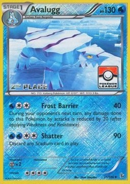 Avalugg Pokemon card from Flashfire