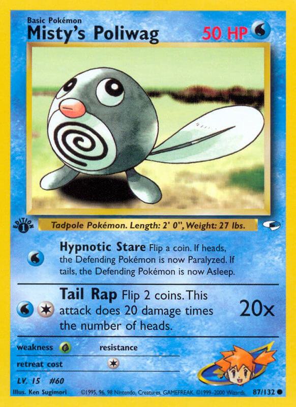 Misty's Poliwag Pokemon card from Gym Heroes