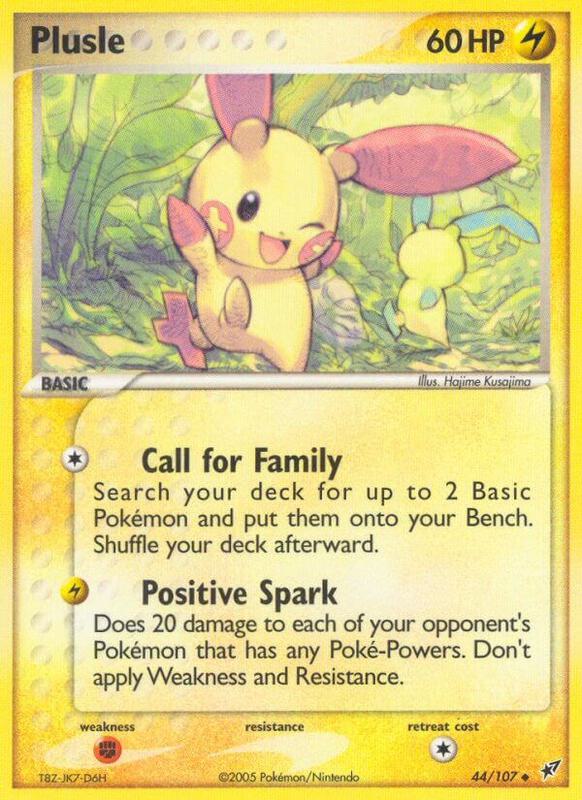 Plusle Pokemon card from Deoxys