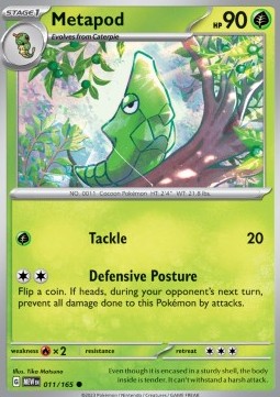 Metapod Pokemon card from 151
