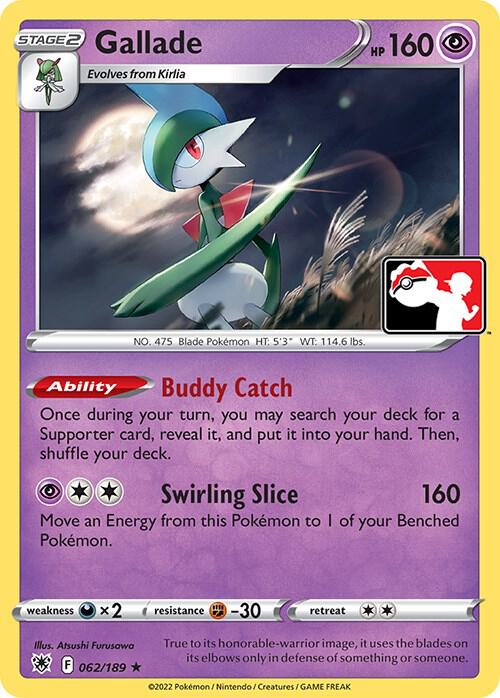 Gallade Pokemon card from Prize Pack Series Cards