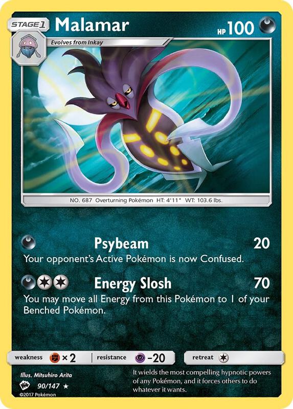 Malamar Pokemon card from SM - Burning Shadows