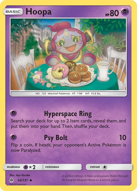 Hoopa Pokemon card from SM - Forbidden Light