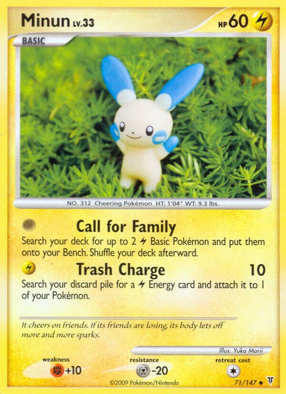 Minun Pokemon card from Supreme Victors