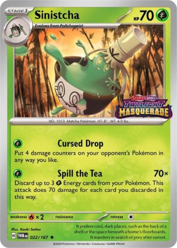 Sinistcha Pokemon card from SV: