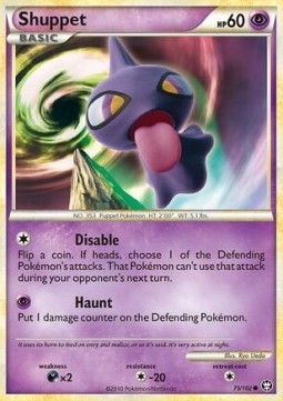 Shuppet Pokemon card from Triumphant