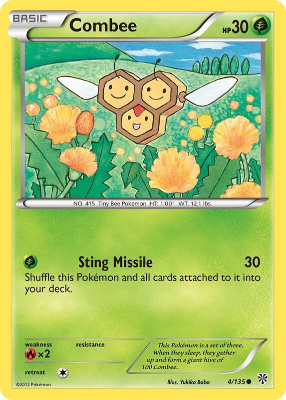 Combee Pokemon card from Plasma Storm