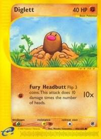 Diglett Pokemon card from Expedition