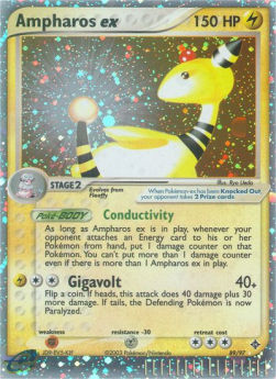 Ampharos ex Pokemon card from EX Dragon