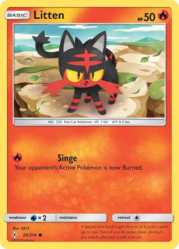 Litten (26) Pokemon card from SM - Unbroken Bonds