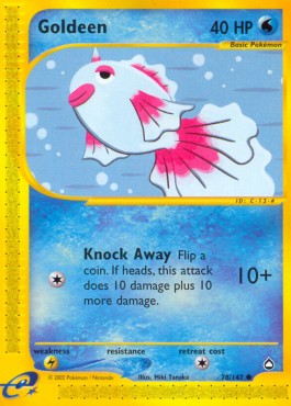 Goldeen Pokemon card from Aquapolis