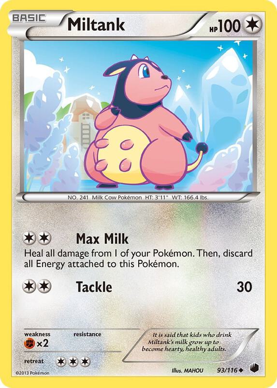 Miltank Pokemon card from Plasma Freeze