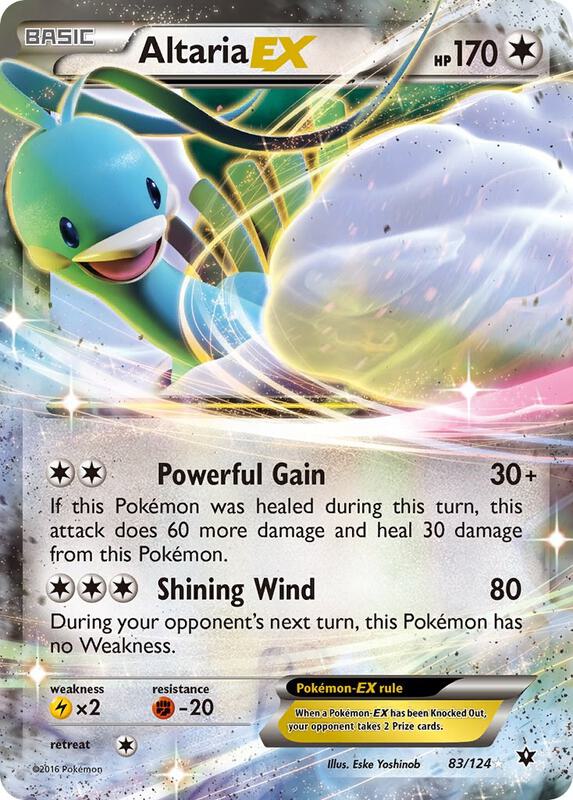 Altaria EX Pokemon card from XY - Fates Collide