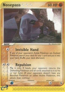 Nosepass Pokemon card from EX Ruby Sapphire