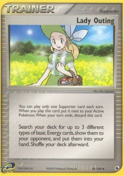 Lady Outing Pokemon card from EX Ruby Sapphire